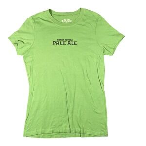 Sierra Nevada Pale Ale Green Graphic T-Shirt Womens XL Made in USA Brewery Tee